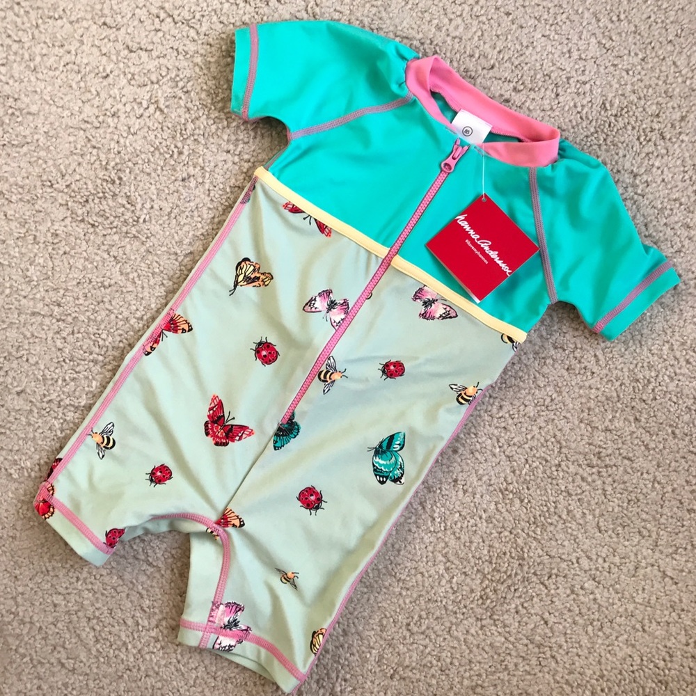 NWT Hanna Andersson Butterfly Rashguard Swimsuit