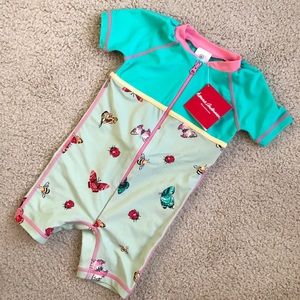 NWT Hanna Andersson Butterfly Rashguard Swimsuit