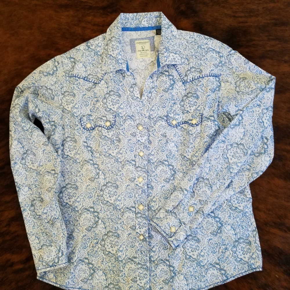 Panhandle Slim Western Long Sleeve Cowgirl Shirt L