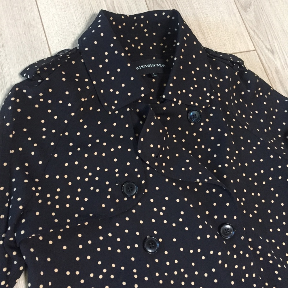 Who what wear - Polka Dots flowy trench coat.