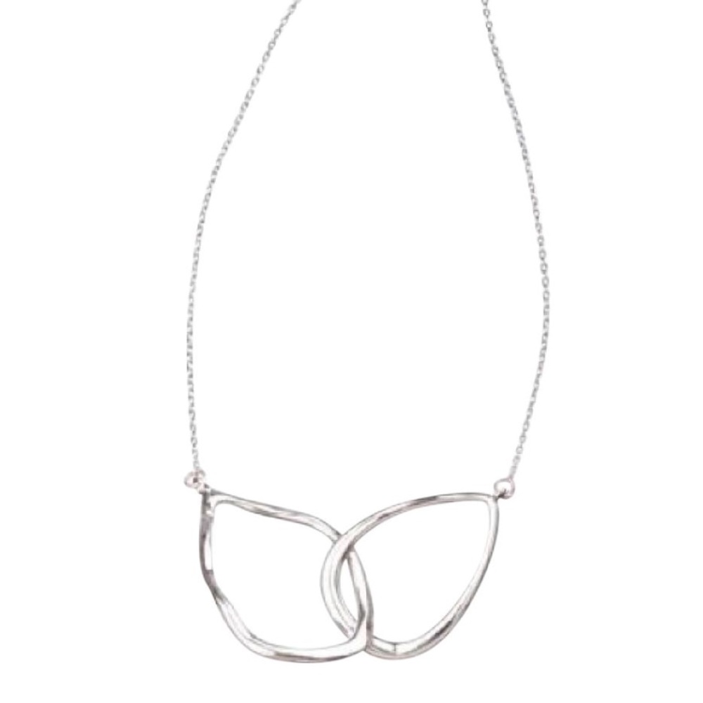 NWT interlocking double teardrop necklace
