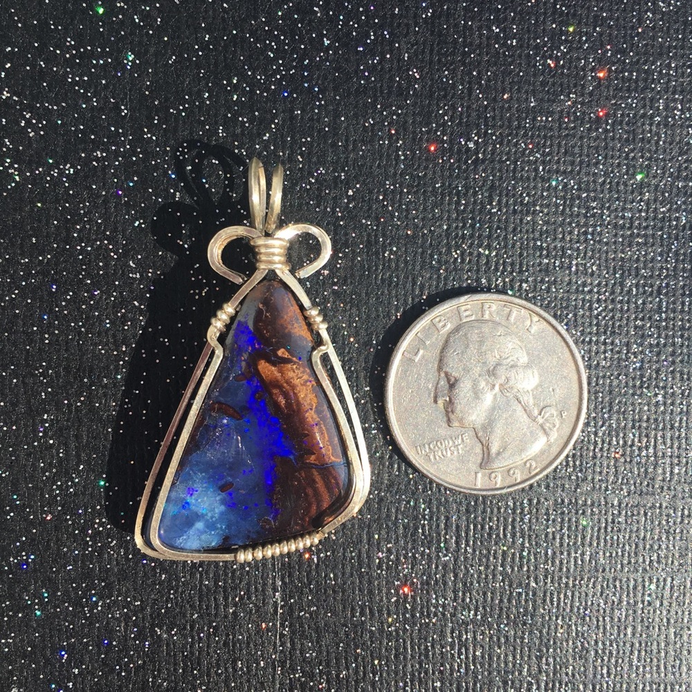Opal Pendant wire wrapped