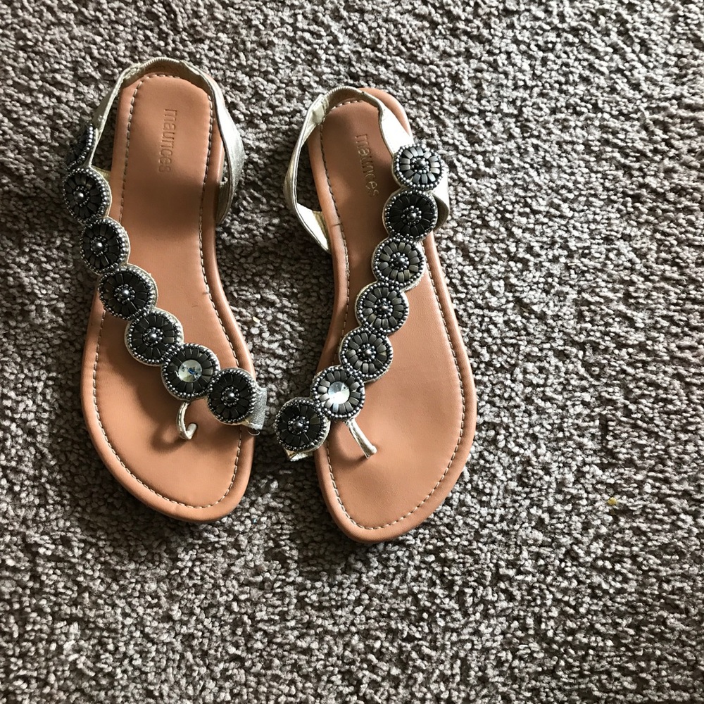 Gold gladiator sandals