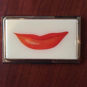 Kate Spade 'Snap Happy' Lips Business Card Holder