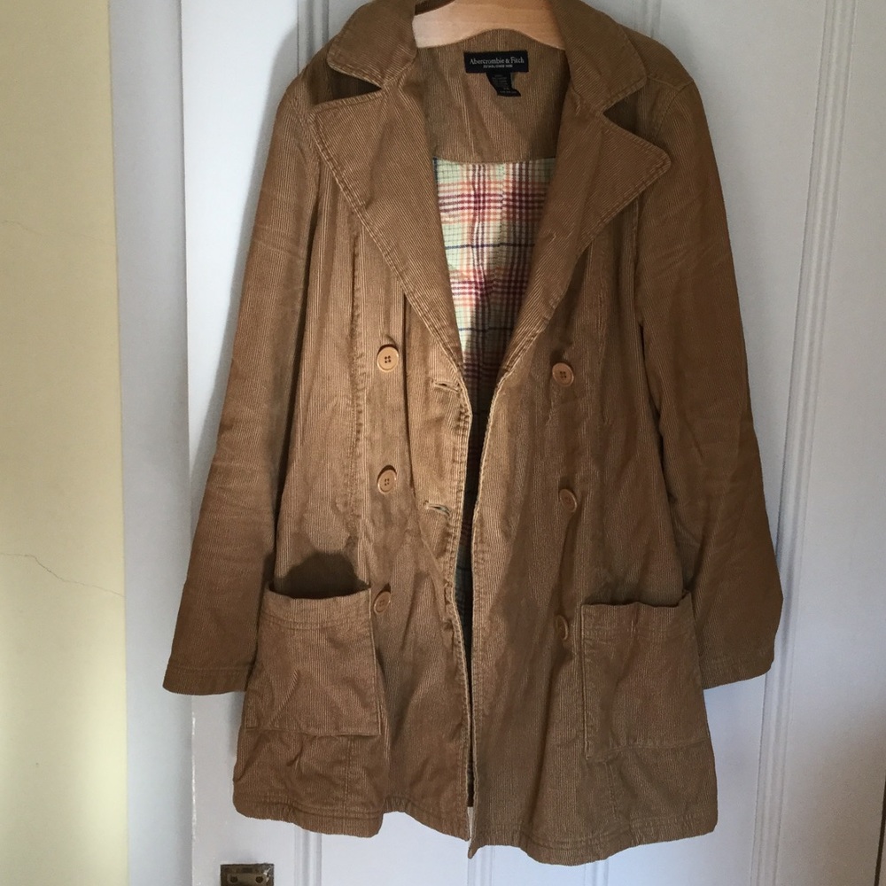 Vintage Abercrombie and Fitch corduroy trench coat