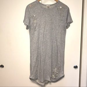 Ripped T-shirt Dress