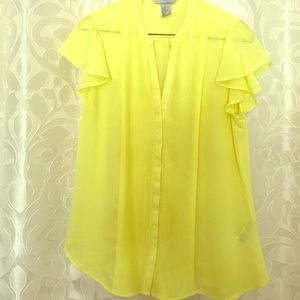 Yellow H&M button up blouse