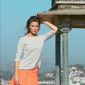 J. Crew fluted skirt in neon orange J. Crew fluted skirt in neon orange