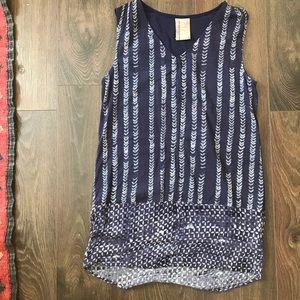 Blue Anthropologie Tunic