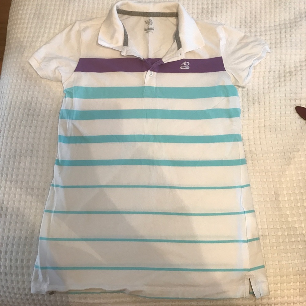 Striped collared tee