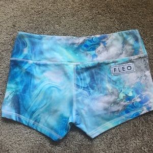 Arctic blue fleo booty shorts size small