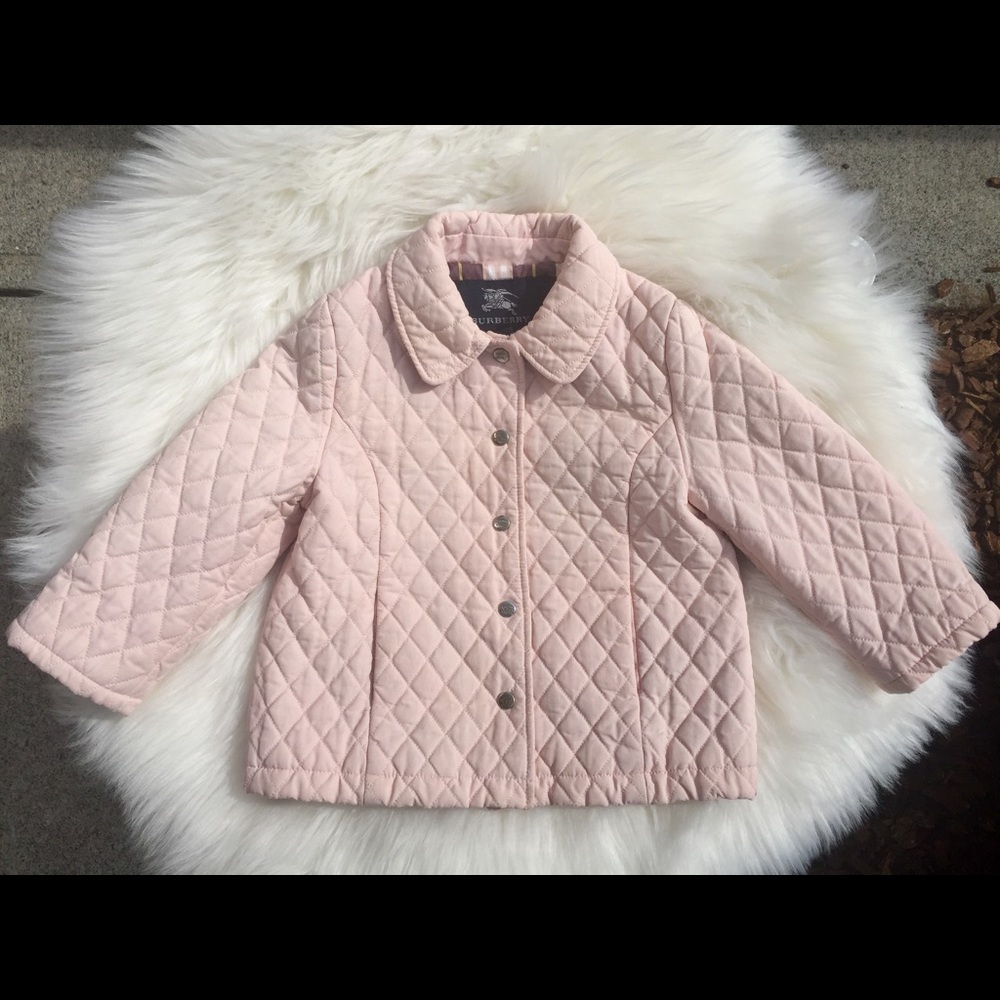 💯%Authentic Burberry quilted pink jacket