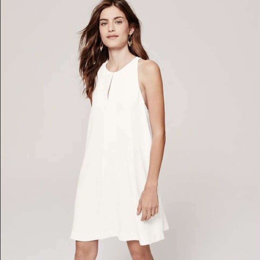 White T-Back Trapeze Dress