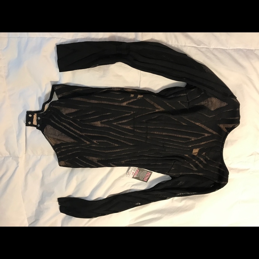 Black long sleeved bodysuit