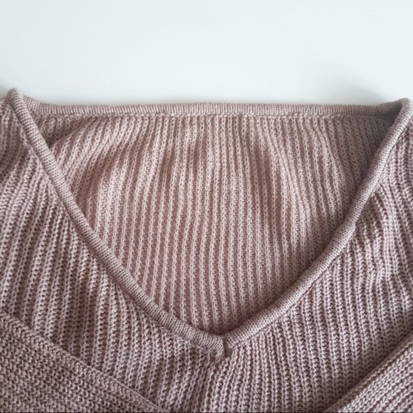 ONE LEFT! 'Mura' Mauve High Low Sweater - Picture 6 of 6