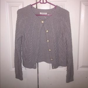 FOREVER 21- Women's XS Heather Grey Wool Cardigan