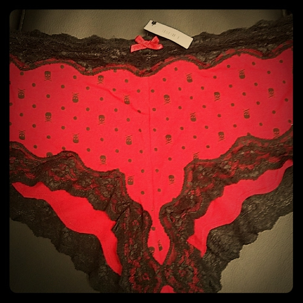 Brand New Red Panties w/ Skulls Torrid