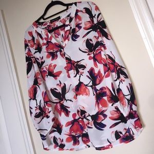 Ivanka Trump Bright Floral Office Blouse