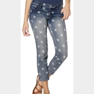 Mission supply skinny jeans with star pattern