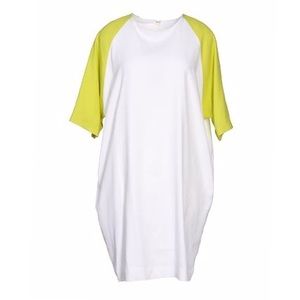 💛MSGM White And Green Crewneck Shirt Size M