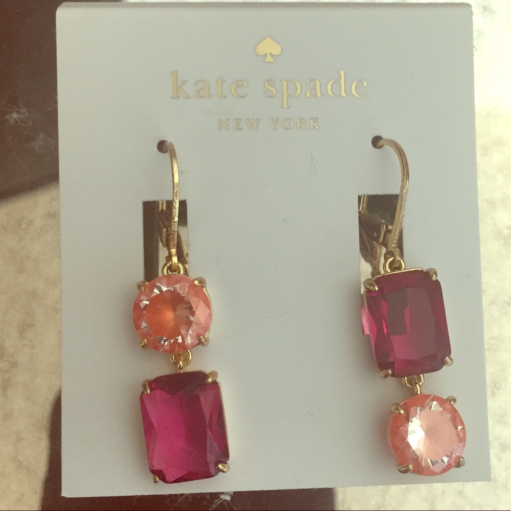Kate Spade Dangle Pink and Orange Earrings