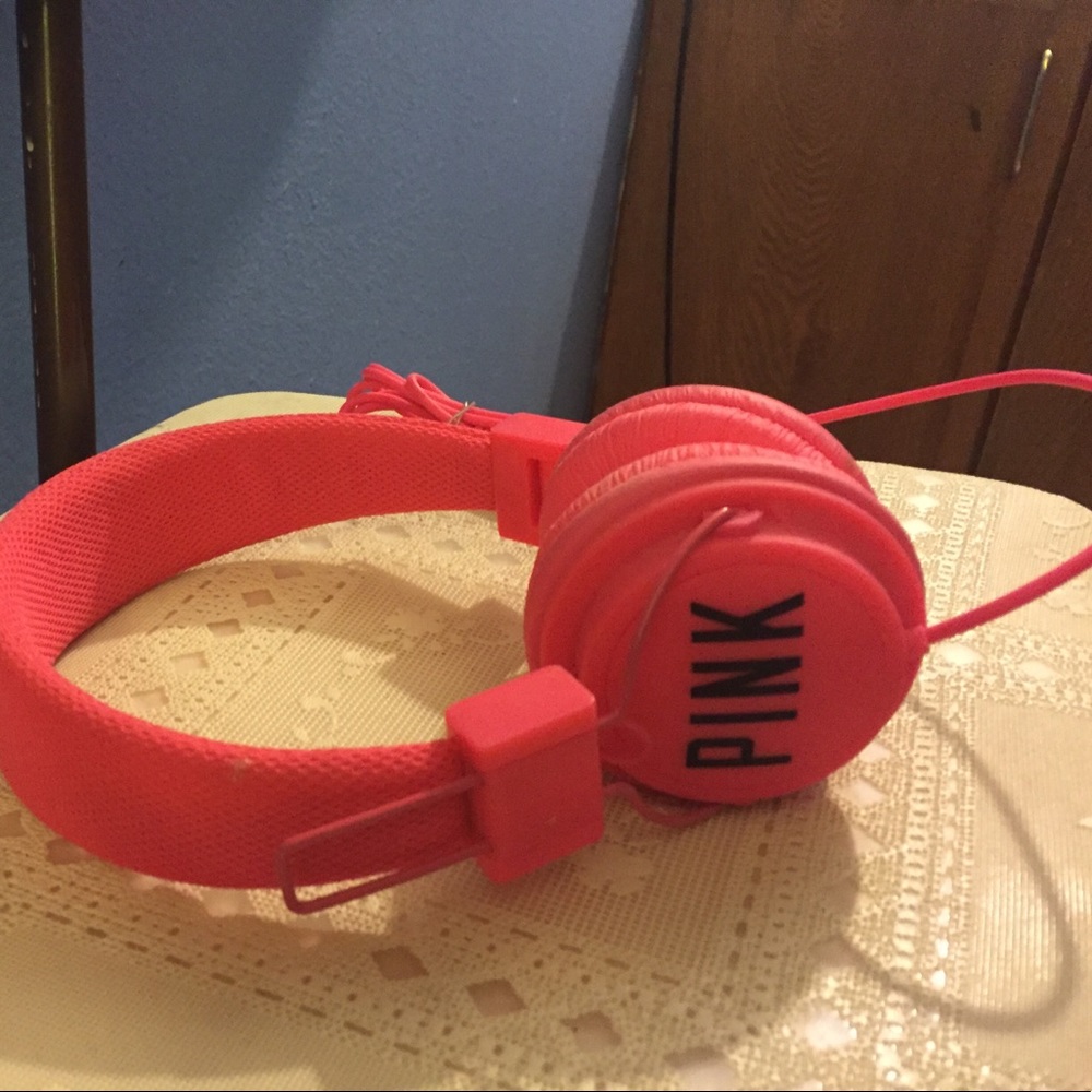 Pink headphones