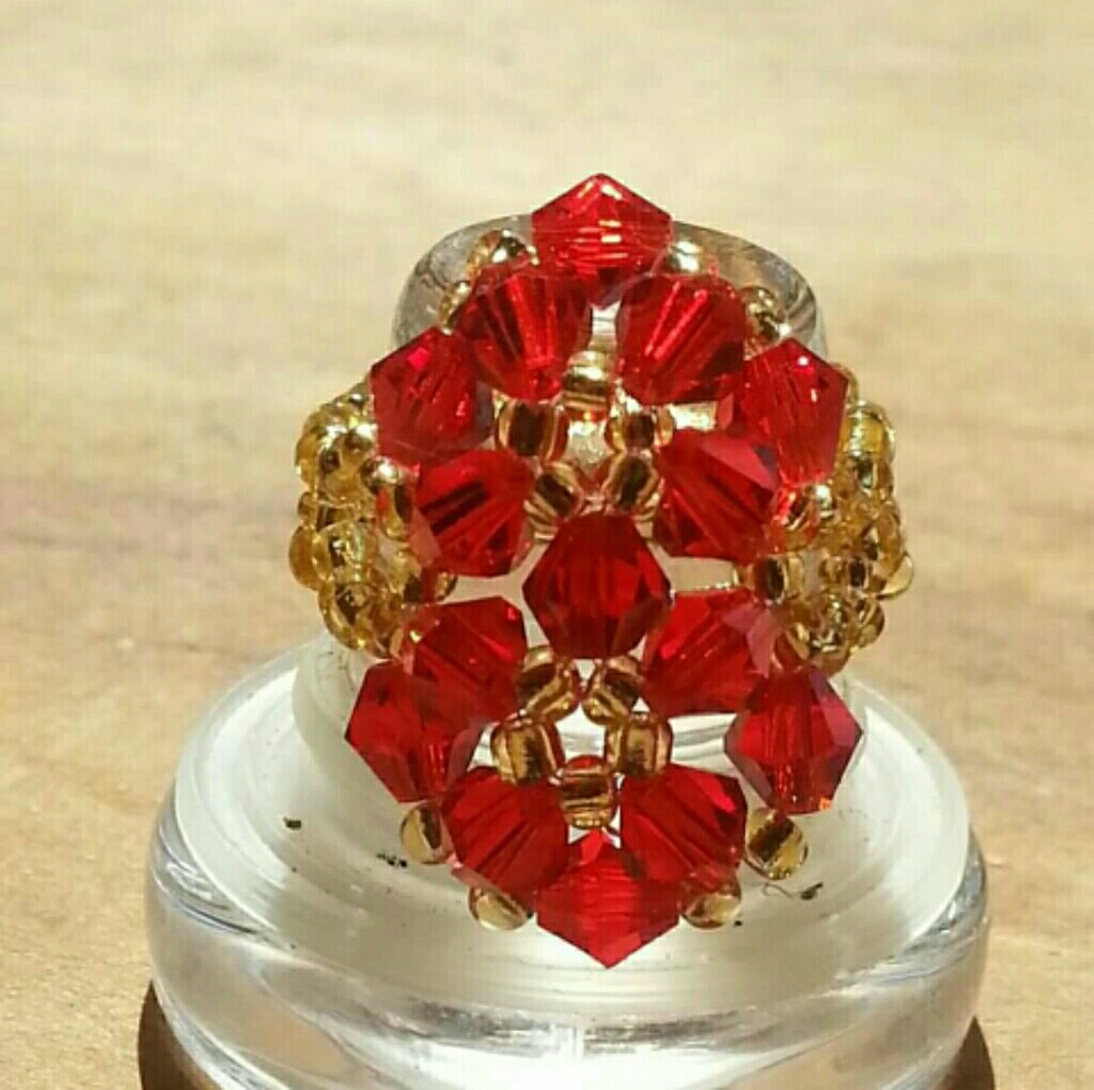 Crystal Beaded Ring