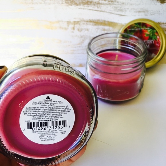 Strawberry & Cream 🍓candle set yummy pink jars - Picture 4 of 6