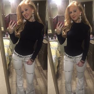 Free people black and white jeans