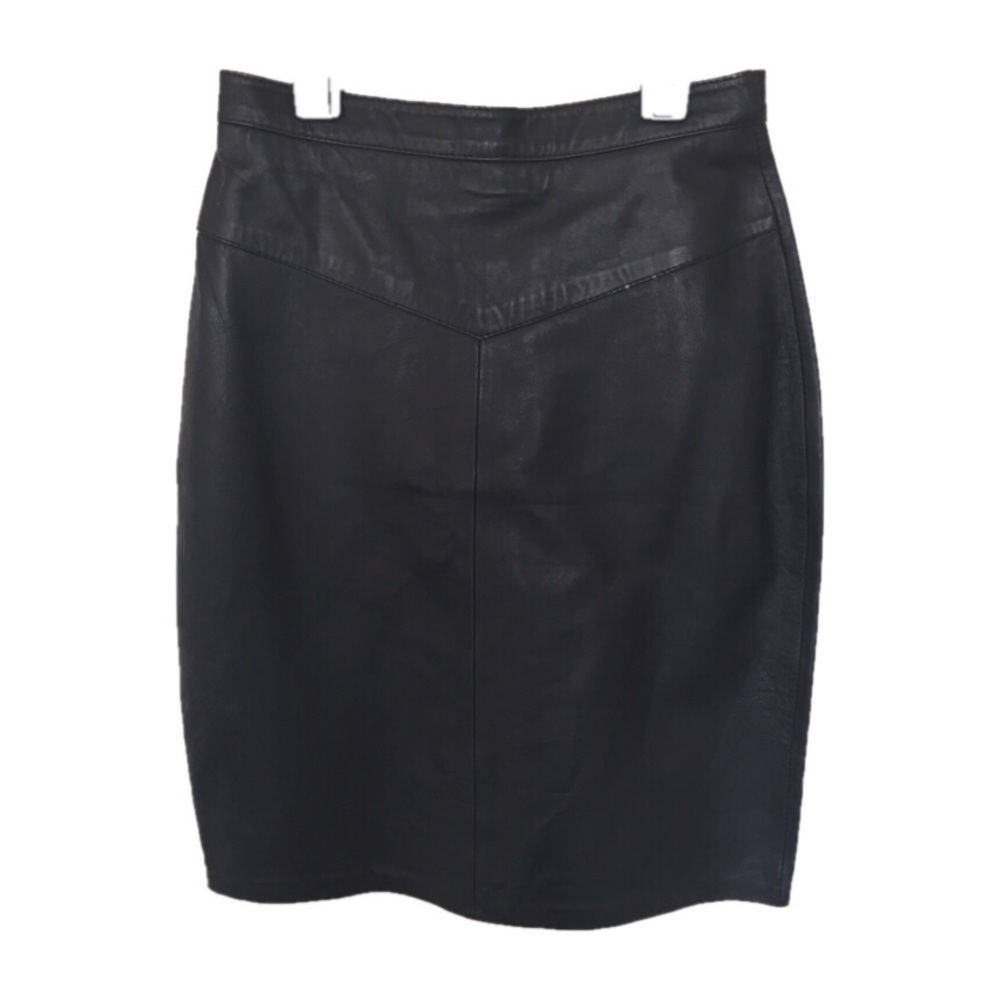 Black Leather Pencil Skirt
