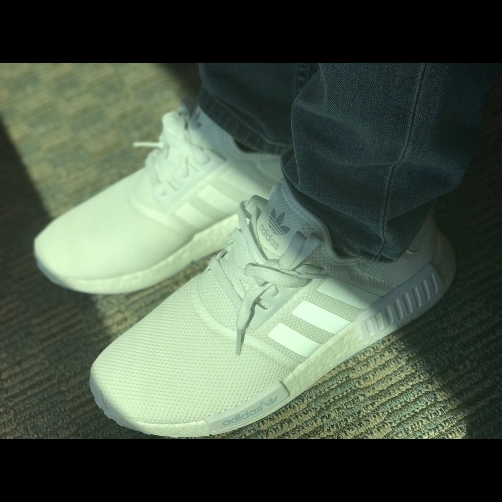 NMDs Triple White R1 never worn with box
