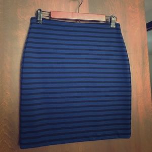 Black & Navy striped skirt!