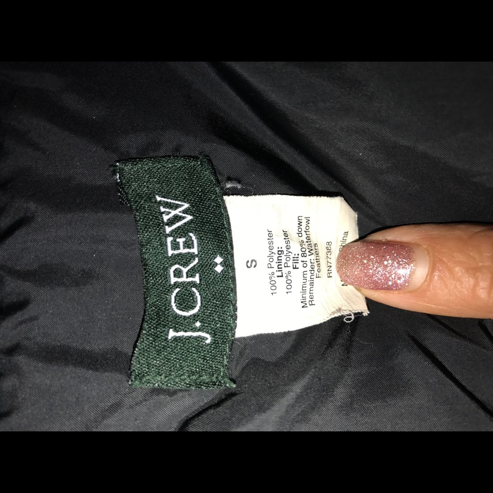 J. Crew Long Down Puffer Coat Black Size Small - Picture 4 of 8