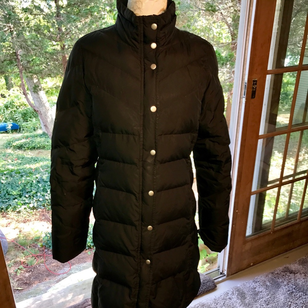 J. Crew Long Down Puffer Coat Black Size Small - Picture 6 of 8