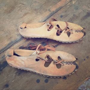 Handmade Turkish Leather, lace up shoes