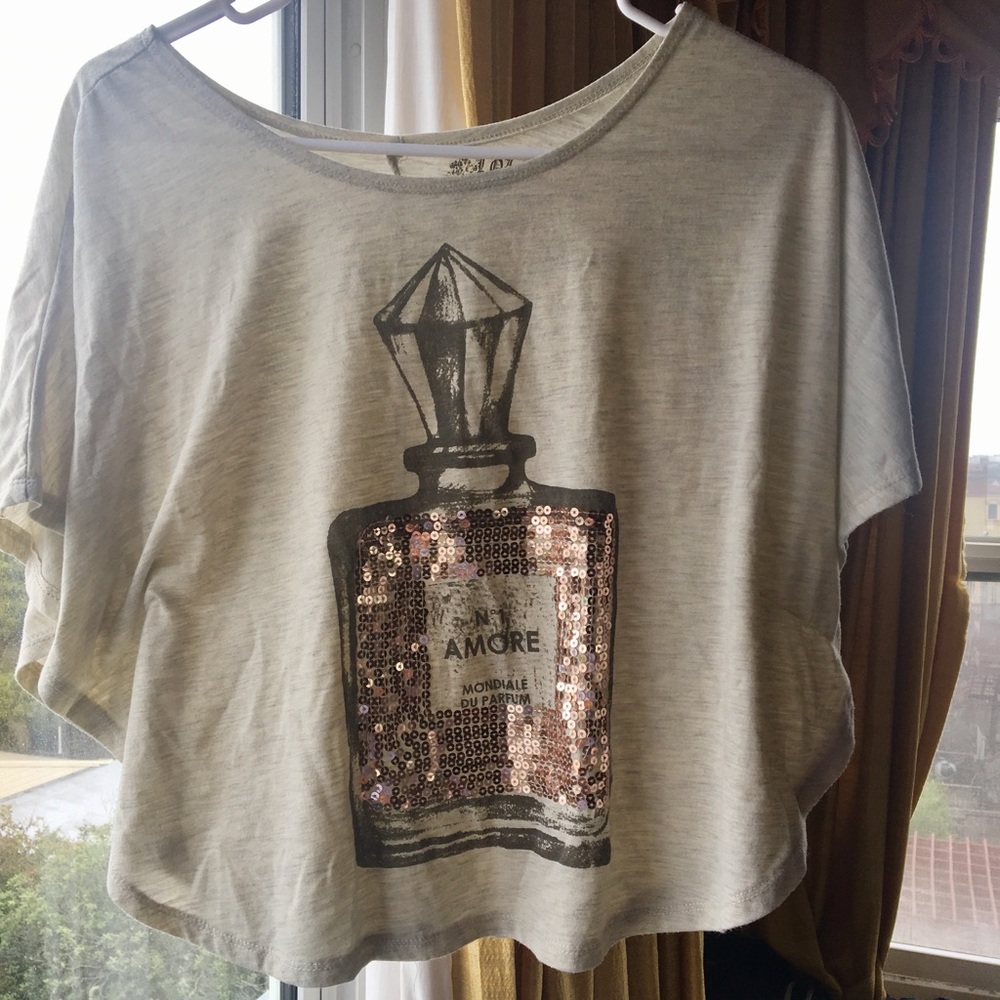 Graphic poncho, T-shirt material