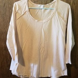 James Perse cream raglan top, size 4 (XL)