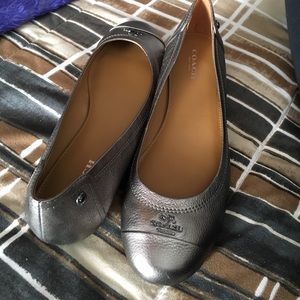 Coach flats. Size 6. Gunmetal grey