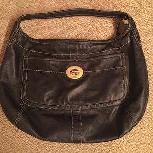Large leather coach purse