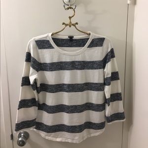 J.Crew Striped Tee 3/4 length sleeve