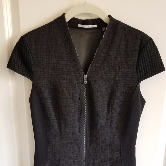 T Tahari Black Sheath Dress - Picture 1 of 4