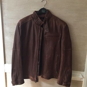 Andrew Marc Men's Distressed Leather Jacket
