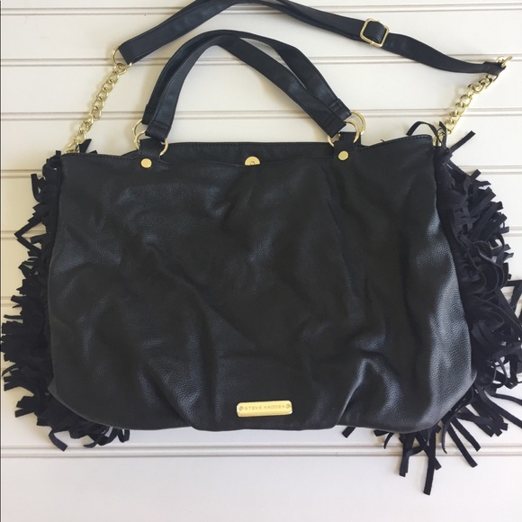 Steve Madden Handbags - Steve Madden Black Fringe Purse