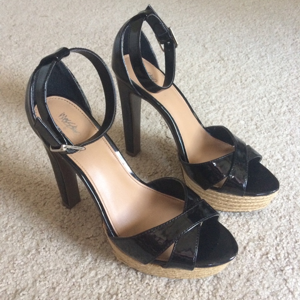 Espadrille Platform Peep Toe Heels