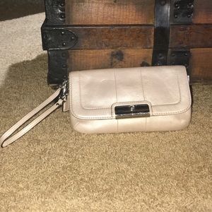 Champagne colored wristlet