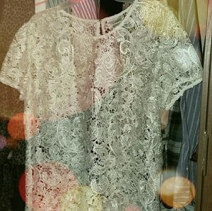 Sweet Ecru Lace Tee for Layering