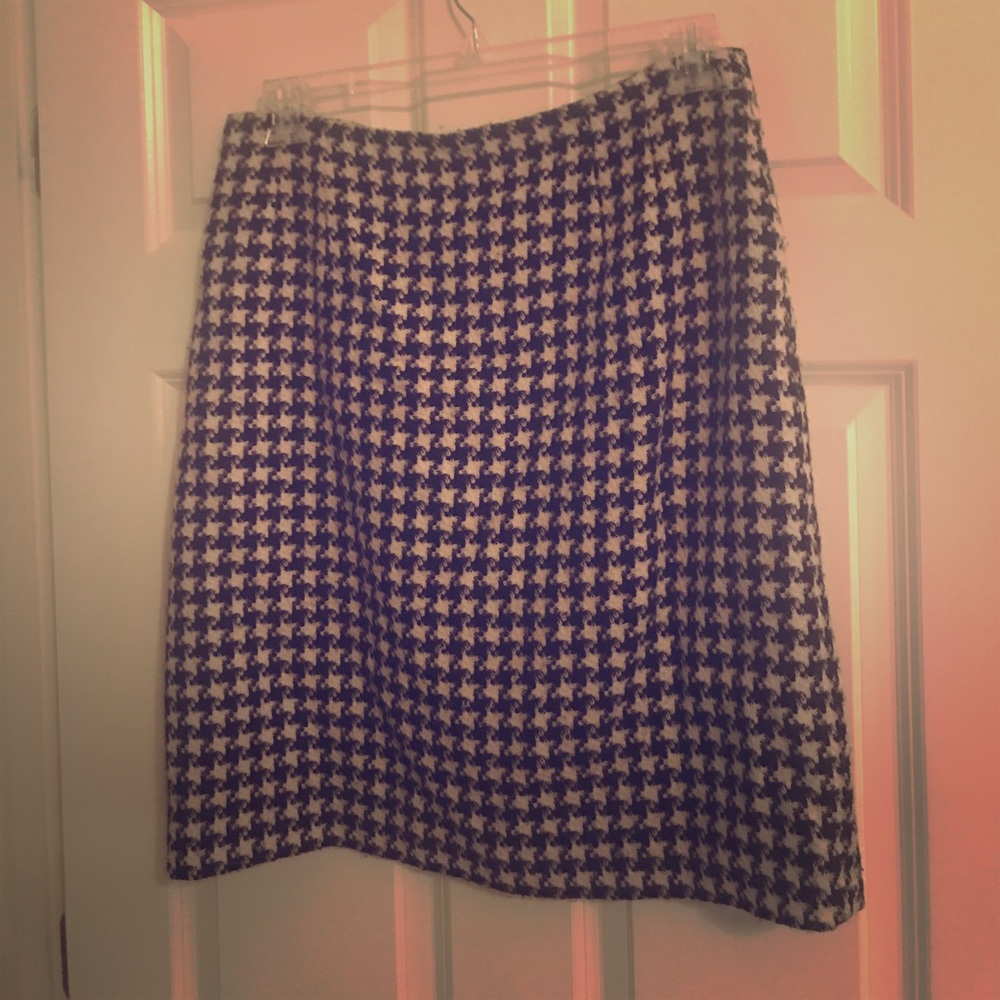 Wool plaid skirt