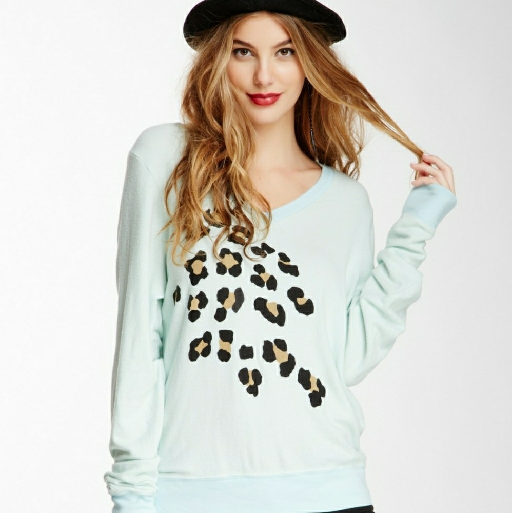 WILDFOX LEOPARD SPOTS SWEATER