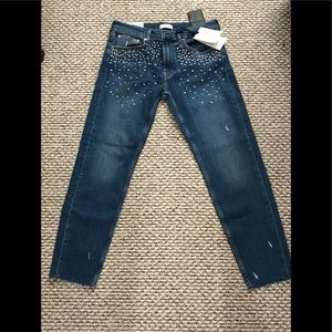 The slim boyfriend with pearls jeans (CUSTOMIZED)