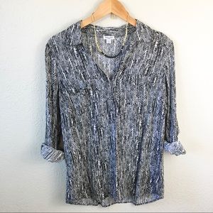 Anthropologie Splendid Black and White Chevron Top Anthropologie Splendid Black and White Chevron Top